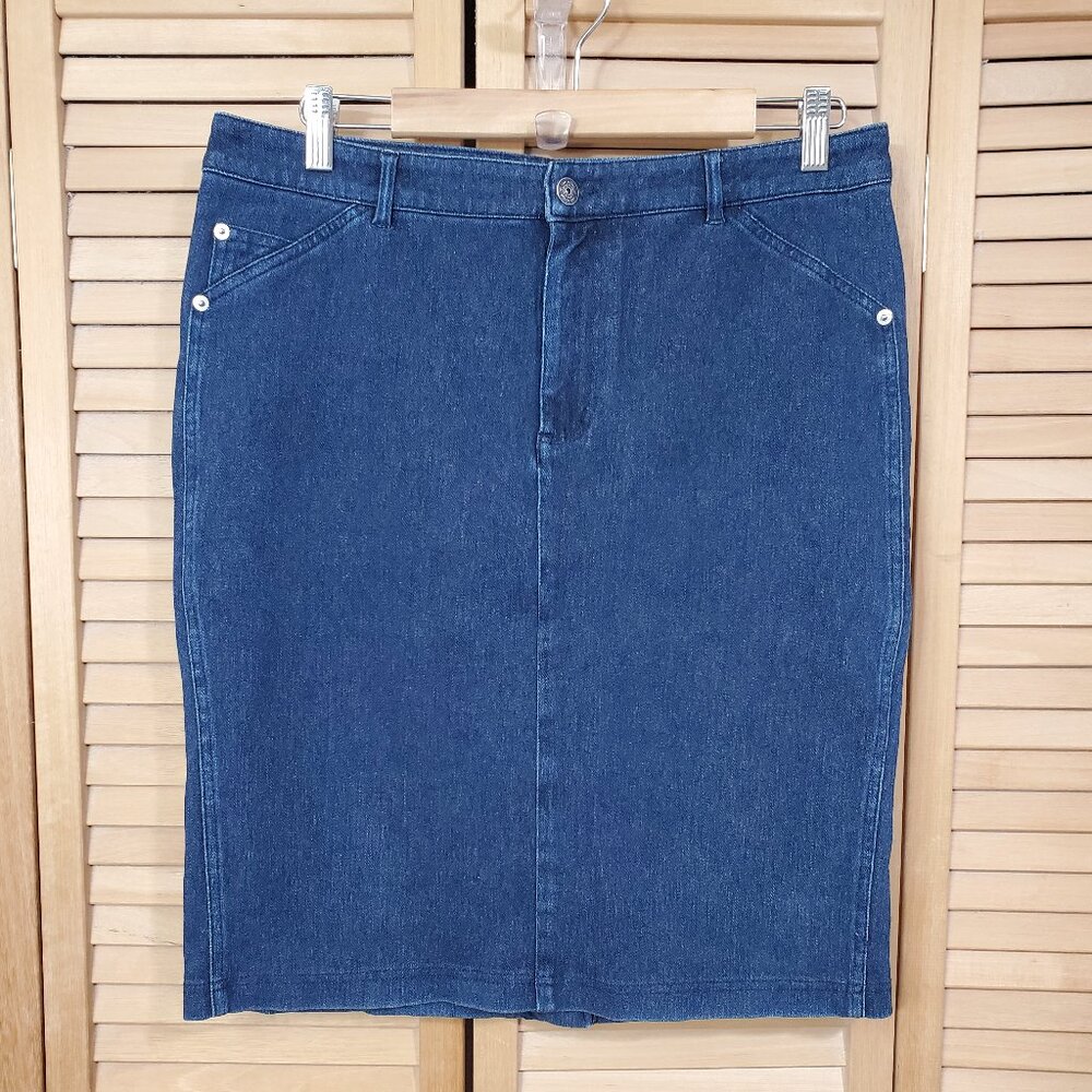 Isaac Mizrahi Live! Denim Pencil Skirt